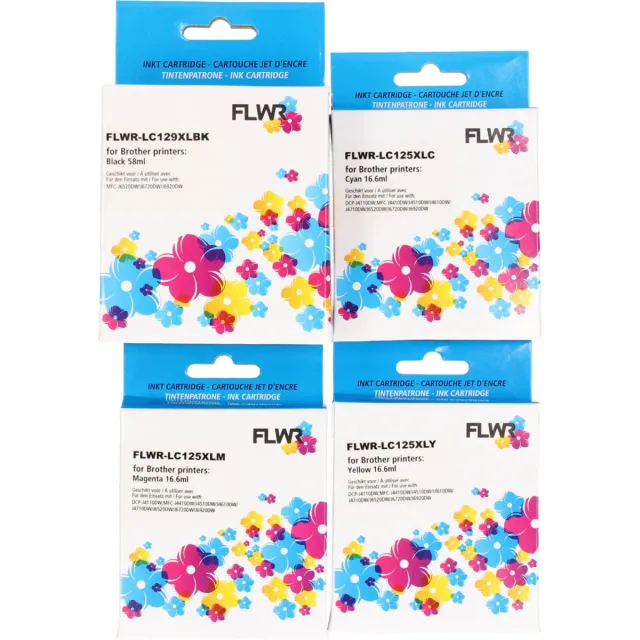 FLWR Cartridges / Brother LC-129XL Multipack / zwart en kleur / Geschikt voor Brother