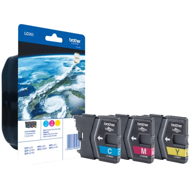 Brother LC-985 Inktcartridges - Cyaan / Magenta / Geel