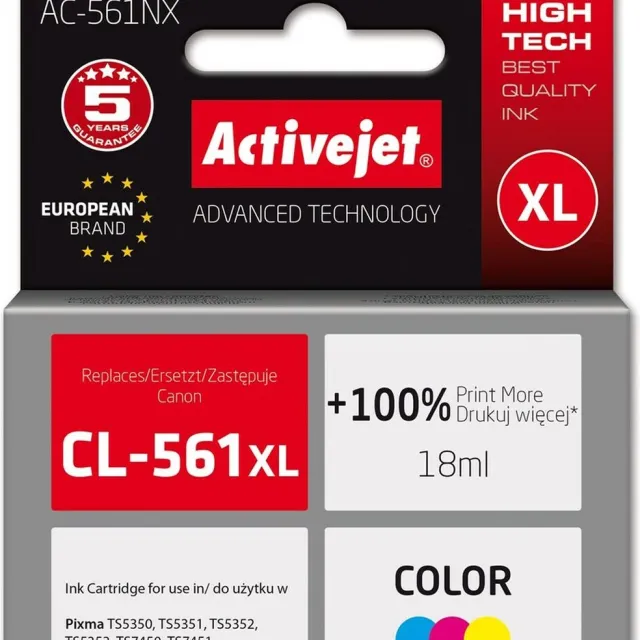 ActiveJet Supreme - Kleur Inktcartridge - 18ml - Cyan - Magenta - Geel Cyaan;Magenta;Geel
