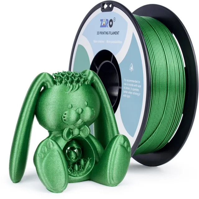 Ziro 3D ZIRO Diamond PLA Filament 1.75mm – 1KG – Emerald Green Glitter – Sparkle 3D Printer Filament