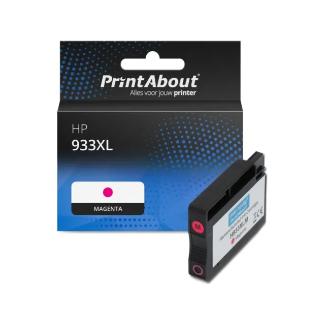 PrintAbout huismerk Inktcartridge 933XL (CN055AE) Magenta Hoge capaciteit Geschikt voor HP