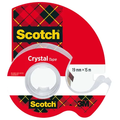 Scotch Plakband Scotch Crystal 600 19mmx15m transparant + handdispenser