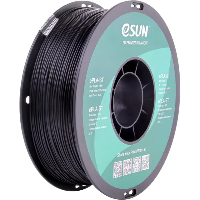 ESUN PLA-ST Zwart / Black - 1 kg - 1.75 mm - 3D printer en 3D pen filament
