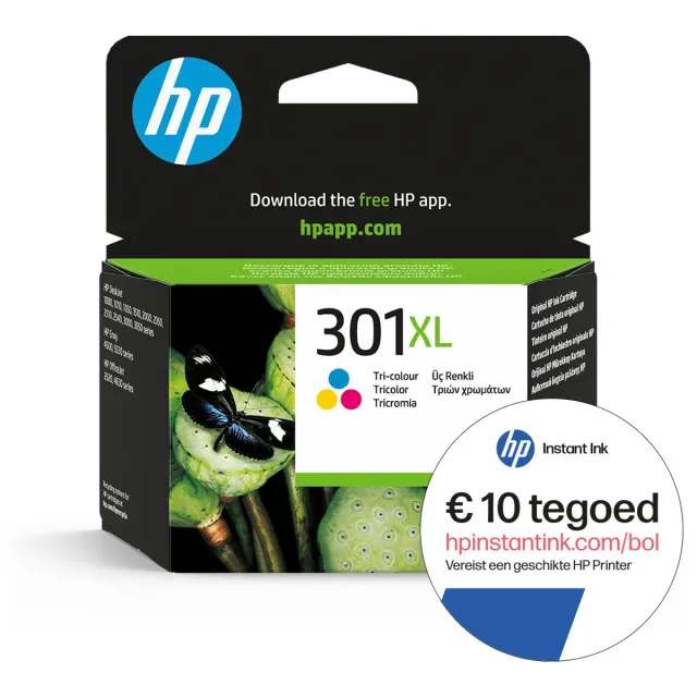 HP 301XL - Inktcartridge - Origineel - Hoge capaciteit - Kleur + Instant Ink tegoed