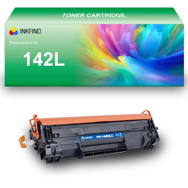 INKFIND 1420XL (XL versie voor W1420A ) Tonercartridge compatibel met HP 142A W1420A W1420XL 142L - 1-pack Zwart XL Zwart x 1