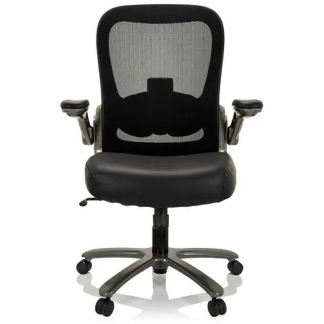 hjh office Zware bureaustoel / Bureaustoel INSTRUCTOR T I Titan XXL Netstof / Leder zwart hjh OFFICE