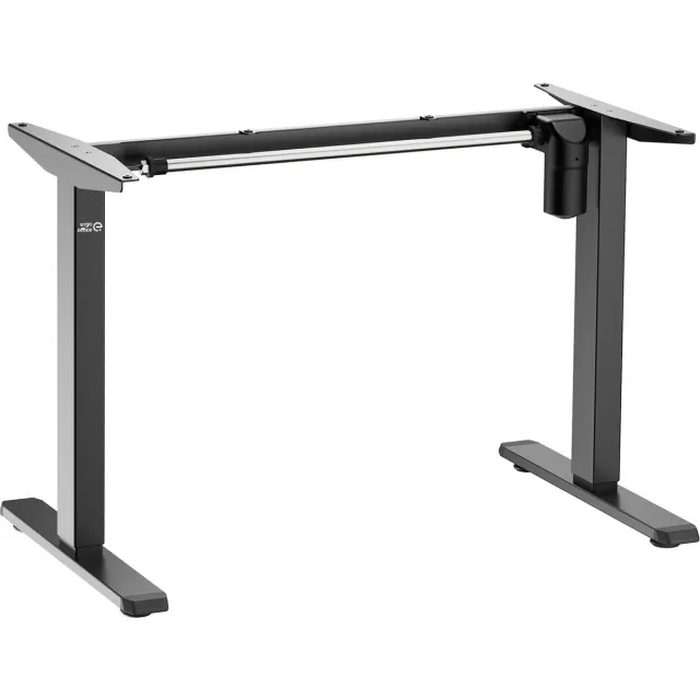 Ergo Office Elektrisch bureau - 1 motor - Hoogteverstelbaar max1160mm tot 80kg - ER-443 Zwart