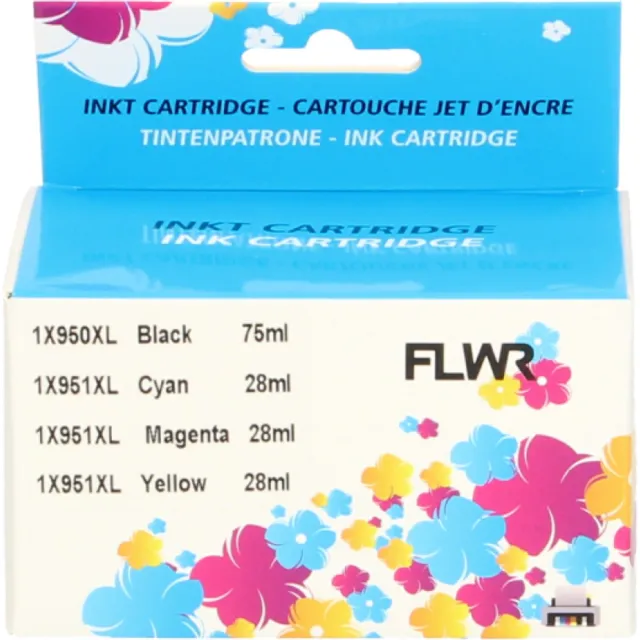 FLWR Inktcartridge / 950XL / 951XL / Zwart en Kleur - Geschikt voor HP