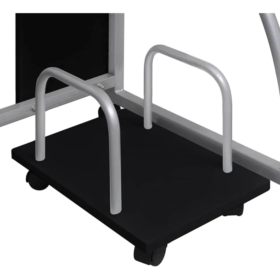 vidaXL Computerbureau 110x52x88,5 cm bewerkt hout zwart, foto 3