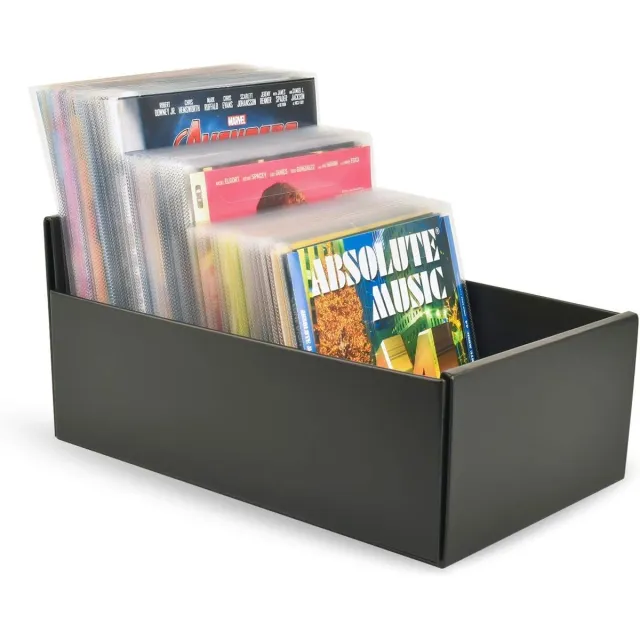 Famanu Opbergdoos voor CD's, 's en Blu-Ray, capaciteit voor 80 discs, 26 x 8,5 x 16 cm