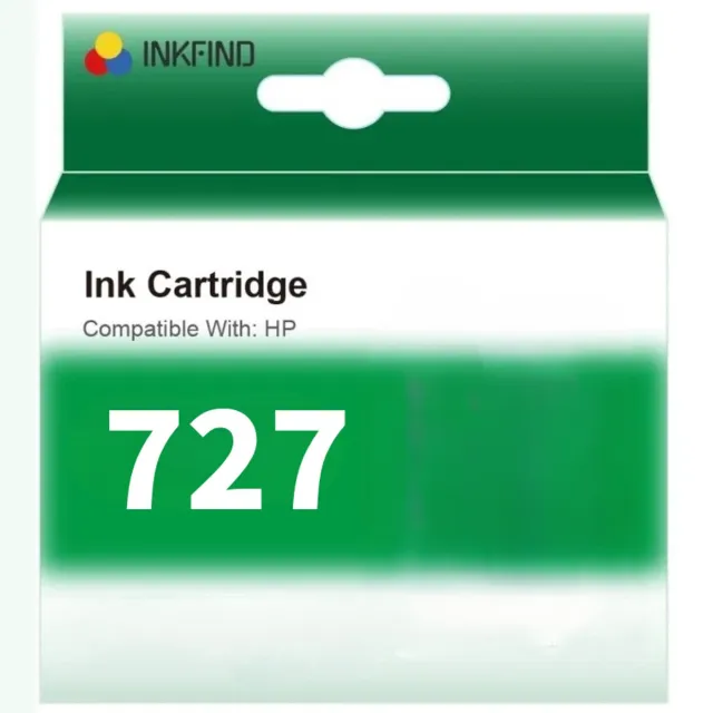 INKFIND 727 Grey vervangt HP727 HP 727 (B3P24A) inktcartridge Grey hoge capaciteit - 1-pack Grey Grey x1
