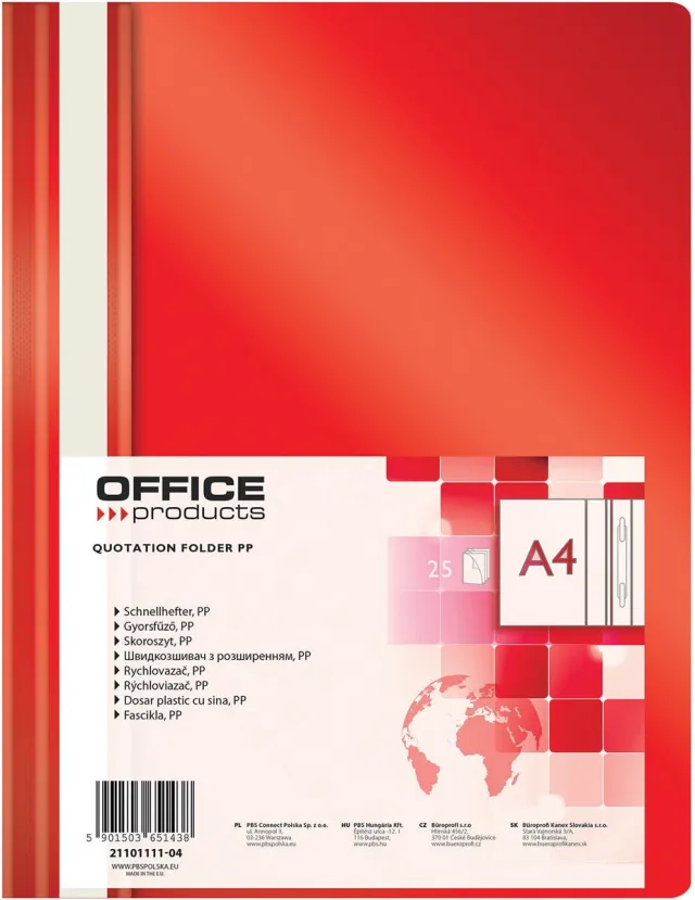 Office Products snelhechtmap, rood