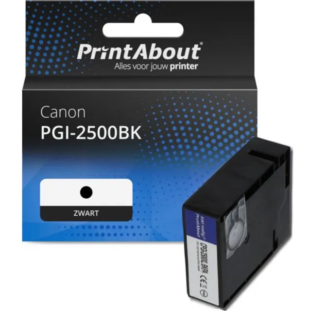 PrintAbout huismerk Inktcartridge PGI-2500BK Zwart geschikt voor Canon