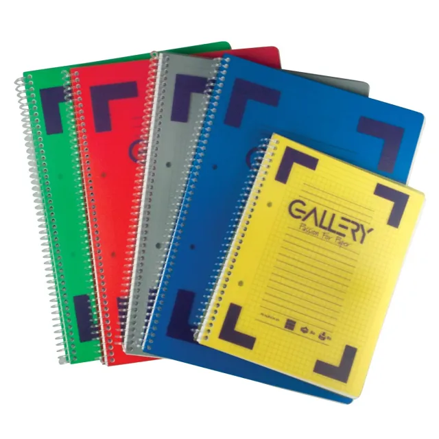 Gallery Traditional spiraalschrift ft A5, geruit 5 mm, geassorteerde kleuren, 160 bladzijden blauw