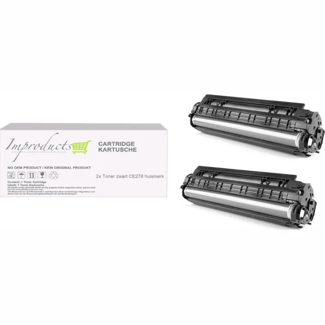 Improducts Toner - Alternatief Hp 78A (CE278A) toner XL inhoud 2x toner zwart Zwart 2x