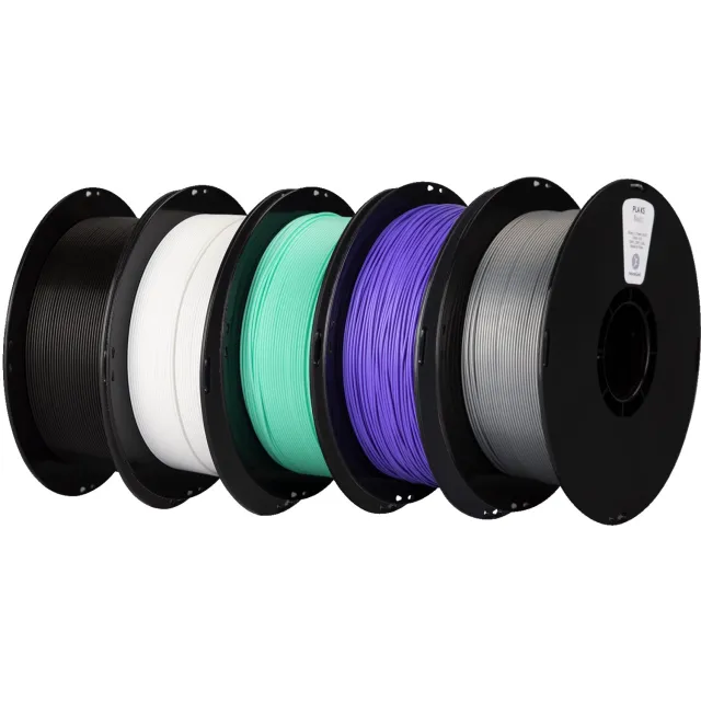 kexcelled PLA Combideal 5 x 1kg = 5kg Zwart, Wit, Cyaan, LichtPaars & Zilver 3D Printer filament Zwart,Wit,Cyaan,Licht Paars,Zilver - 5kg Combinatie