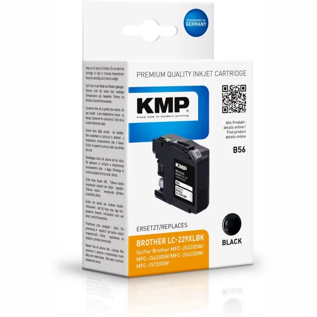 KMP Inkt vervangt Brother LC-229XLBK Compatibel Zwart B56 1532,4001