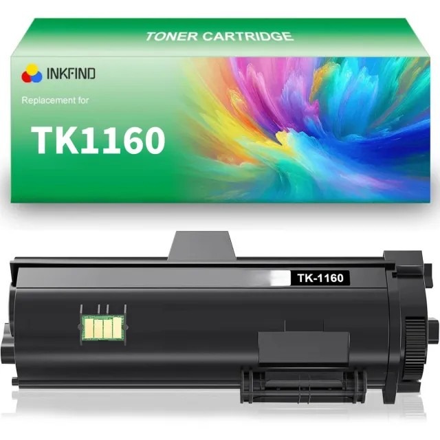 INKFIND TK-1160 toner compatibel met Kyocera TK-1160 TK1160 - 1-pack Zwart Geschikt voor Kyocera Ecosys P2040DN Zwart x 1