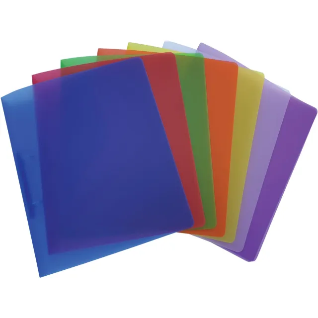 Alpha ringmap, voor ft A4, uit PP, 2 ringen van 25 mm, geassorteerde transparante kleuren blauw