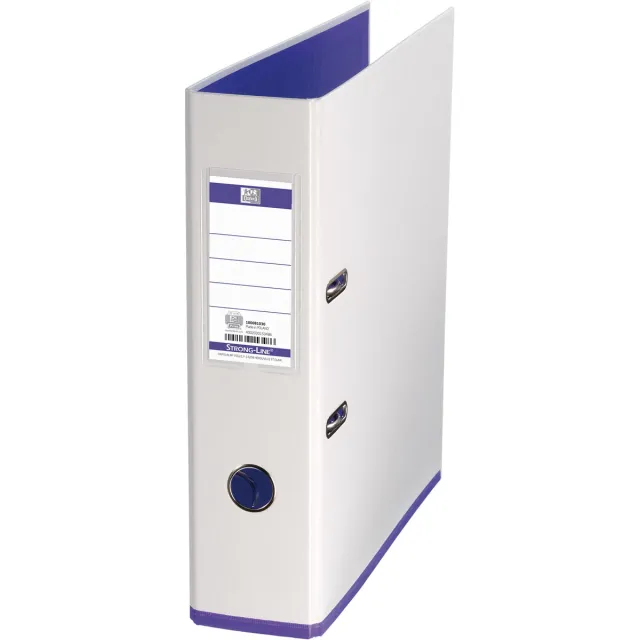 Oxford MyColour ordner, formaat A4, uit karton, rug van 8 cm, wit-paars