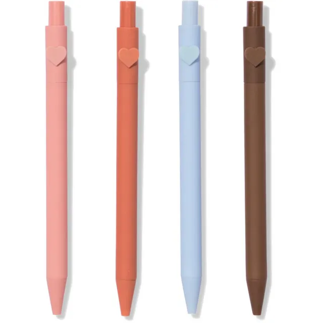 HEMA Pennenset 13.5cm hartdetail - 4 stuks (multicolor)