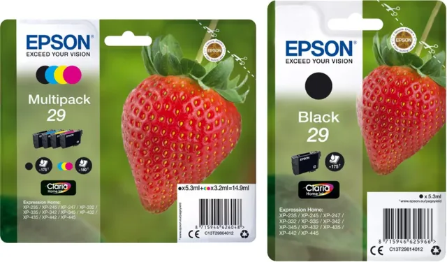 Epson 29 - Inktcartridge - Multipak + Zwart Zwart 2x