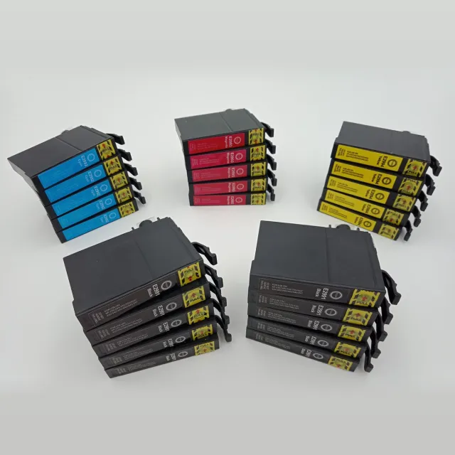 KATRIZ huismerk inkt voor Epson 10x T2991XL BK + 5x T2992XL C +5x T2993XL M + 5x T2994XL Y |(25stuks) - Met chip Zwar, Cyaan, Magenta, Geel