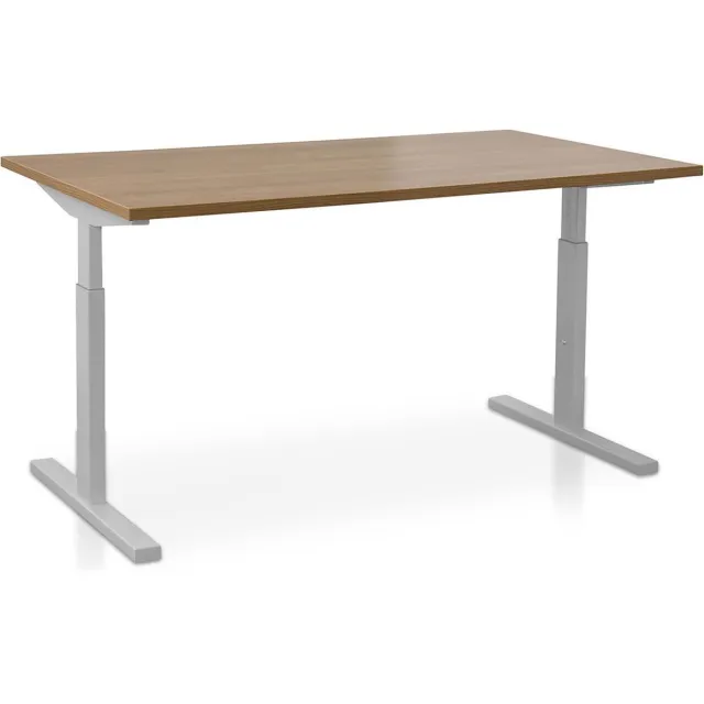 Start Pintado Rechthoek bureau instelbaar | Start Pintado | 120 x 80 cm | Frame wit - blad midden eiken Wit frame - midden eiken