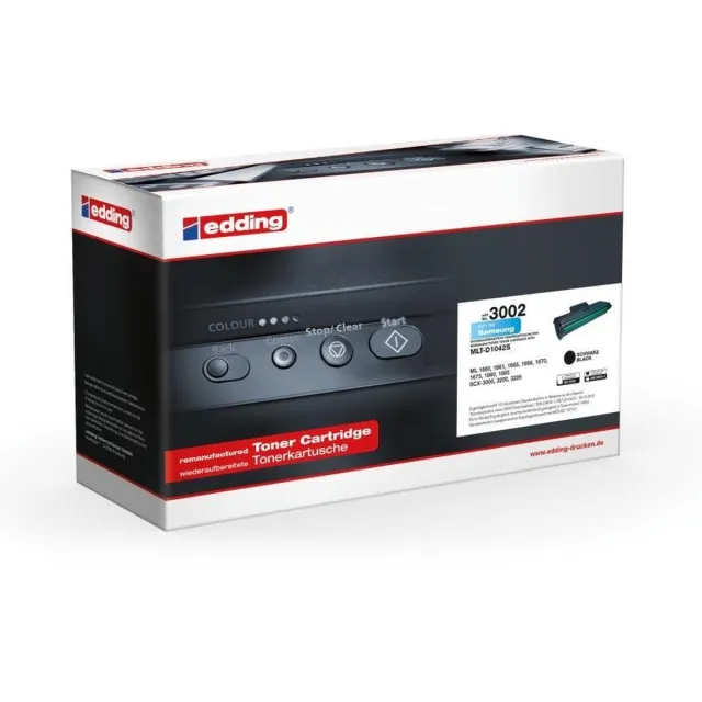 Edding Toner vervangt Samsung MLT-D1042S Compatibel Zwart 1500 bladzijden EDD-3002 Kleurloos