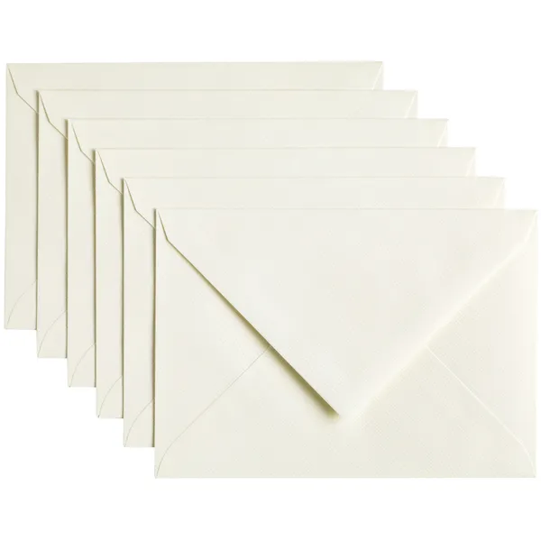 Papicolor Envelop Papicolor C6 114x162mm anjerwit pak à 6 stuks