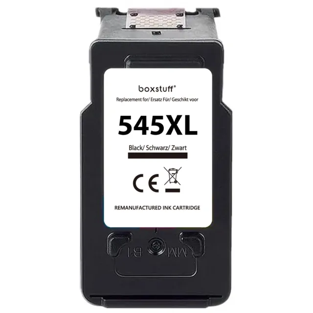 Boxstuff Inkt geschikt voor Canon PG-545 XL - Inkt Cartridge voor Canon Pixma TS205 / TS305 / TS3350 / TS3150 / TS3151 / TS3355 / TR4550 / TR4551 / MG2550 / MG2555 / MG2950 / MG2450 / MX495 / MX490 Printer - Pack Zwart