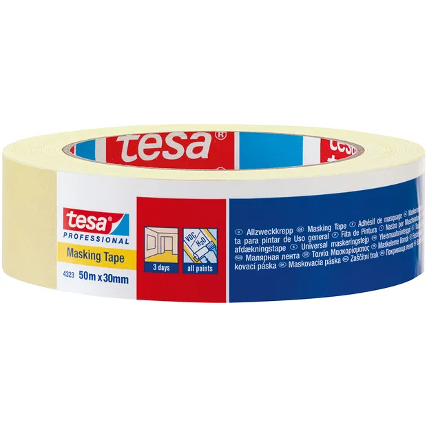 Tesa Afplaktape tesa® Professional 4323 19mmx50m lichtcrème