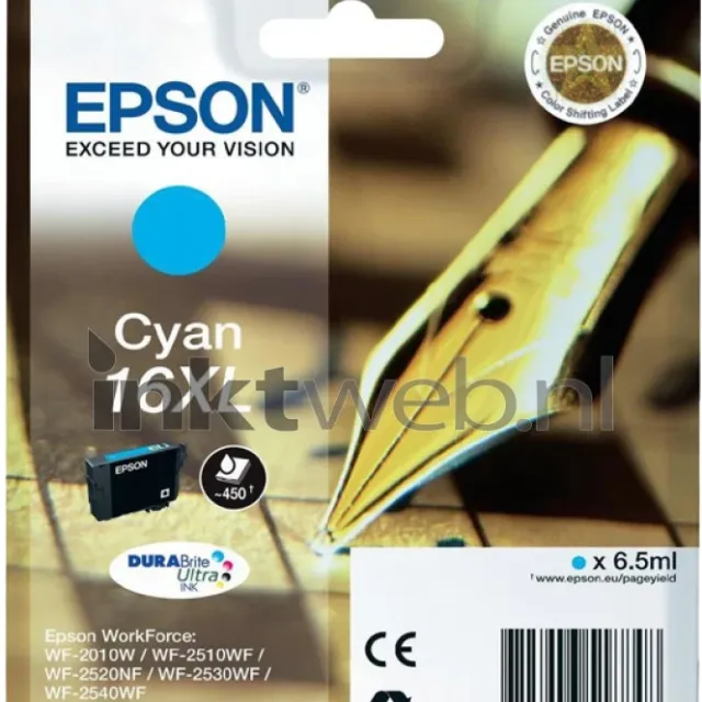 Epson 16XL cyaan (Origineel Hoge Capaciteit) Blauw