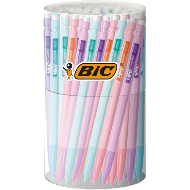 Bic BicMatic pastel vulpotlood, tubo van 60 stuks, assorti blauw