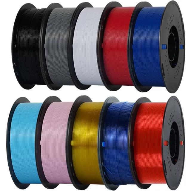 Kingroon Kleurenassortiment PETG Filament 1,75 mm – 10 kg – 10 Rollen van 1 kg – Multicolor – Hoogwaardig FDM/FFF 3D Printer Filament 10kg - Multicolor