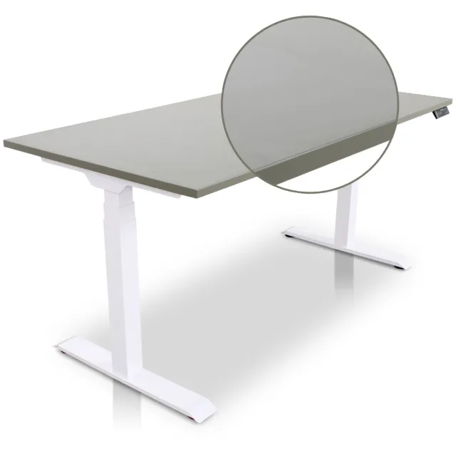 Multi Ratio Lineaflex MRC PRO Zit-Sta Bureau – Elektrisch Verstelbaar – 160x80 cm – Blad Forest Green – Wit Frame – ARBO Norm NEN-EN 527 – Met memorybediening – 150 KG Draagvermogen – 130 cm Hoog - Inclusief Kabelmanagement!