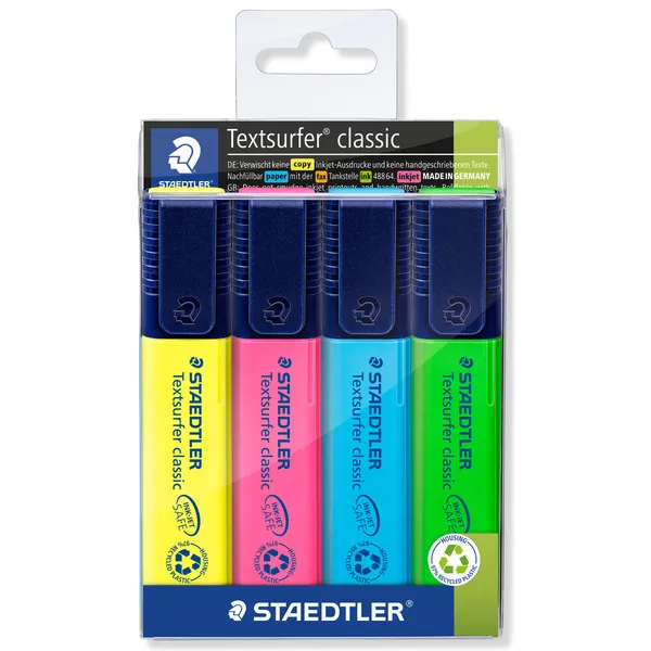 Staedtler Markeerstift Staedtler 364 Textsurfer assorti 4 stuks
