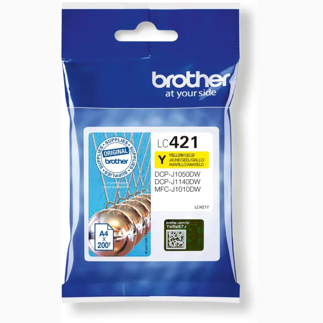 Brother LC-421 inktcartridge zwart Geel