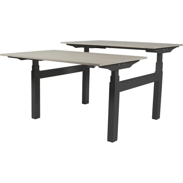 Schaffenburg Zit Sta Bureau (2pp) - Elek 160x80/80 Havana Kersen - zw frame Zwart (RAL9005)/Havanna