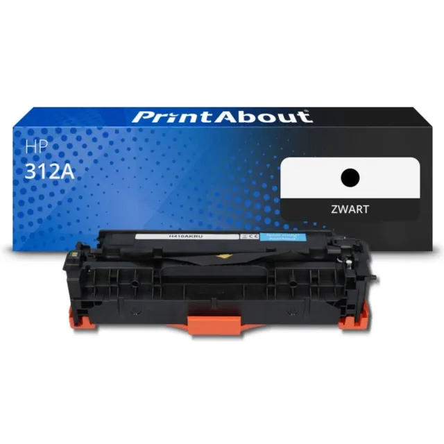 PrintAbout huismerk Toner 312A (CF380A) Zwart geschikt voor HP