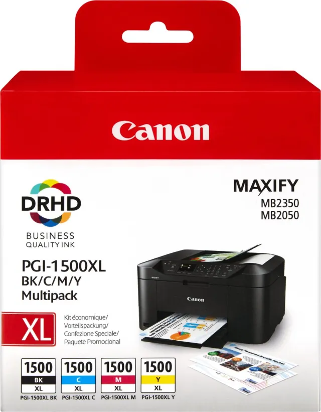 Canon PGI-1500XL - Inktcartridge / Zwart / Cyaan / Magenta / Geel / Hoge Capaciteit Zwart, Cyaan, Magenta, Yellow