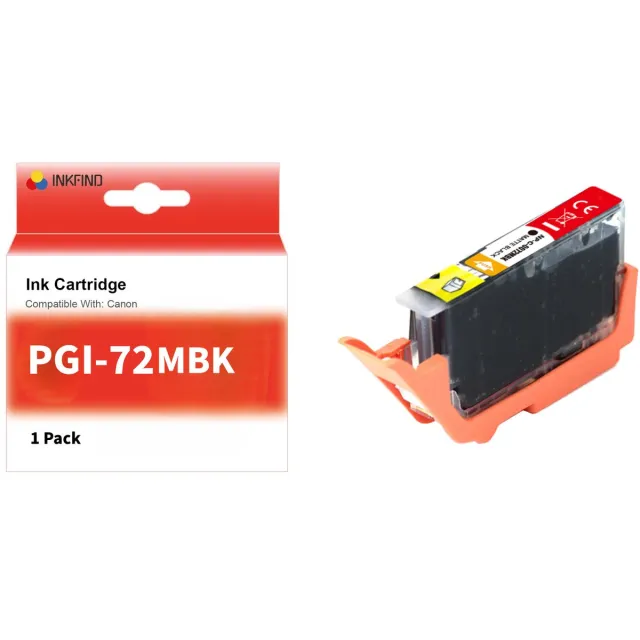 INKFIND PGI-72 Mat Zwart inktcartridge compatibel met Canon PGI-72 PGI72 Geschikt voor Canon Pixma Pro-10 Pro-10s – 1 Pack MBK