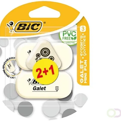 Bic Gum Bic Galet pvc vrij zacht potlood wit blister ?? 3 stuks