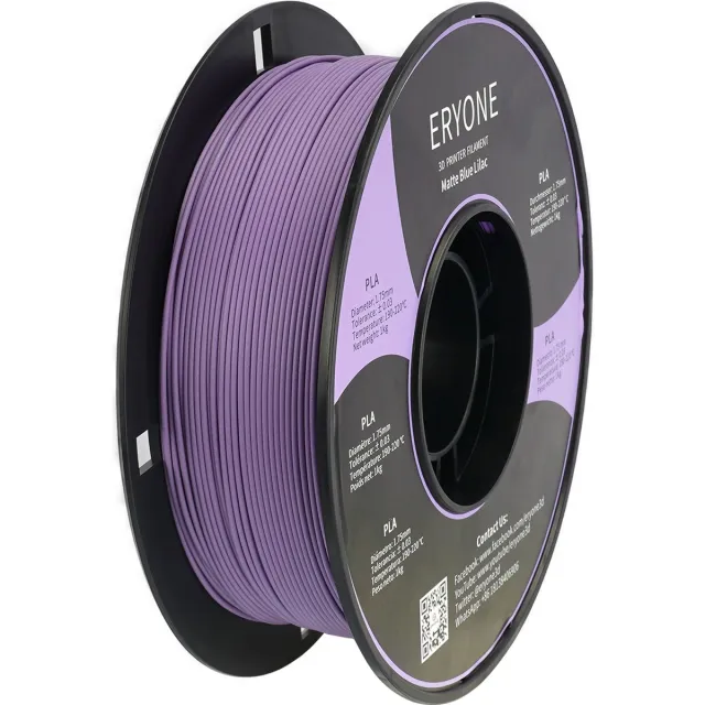 Eryone PLA Mat Paars 1Kg 1,75mm - 3D-printer Filament Matte Lilac