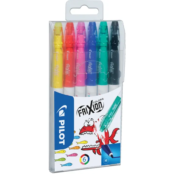 Pilot Viltstift PILOT friXion Colors medium assorti etui à 6 stuks