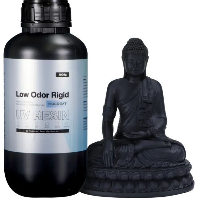 Creality3D PioCreat UV Resin Zwart 1KG – Low Odor Rigid Resin – 3D Printer Hars – Black Resin – LCD/DLP 3D Printer – Hoge Detailweergave – Snelle Levering