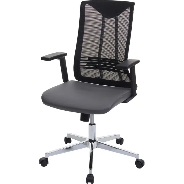 MCW Bureaustoel MCW-J53, bureaustoel ergonomisch kunstleder ~ grijs