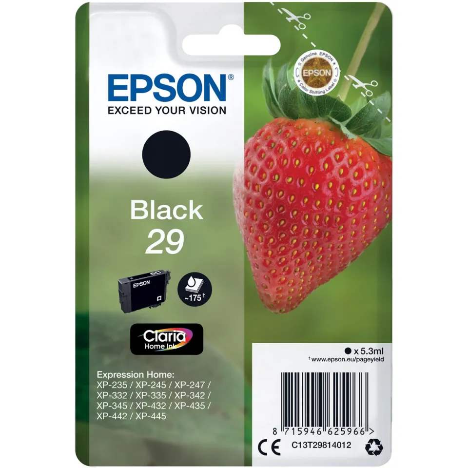Epson inktcartridge 29XL, 470 pagina's, OEM C13T29914012, zwart
