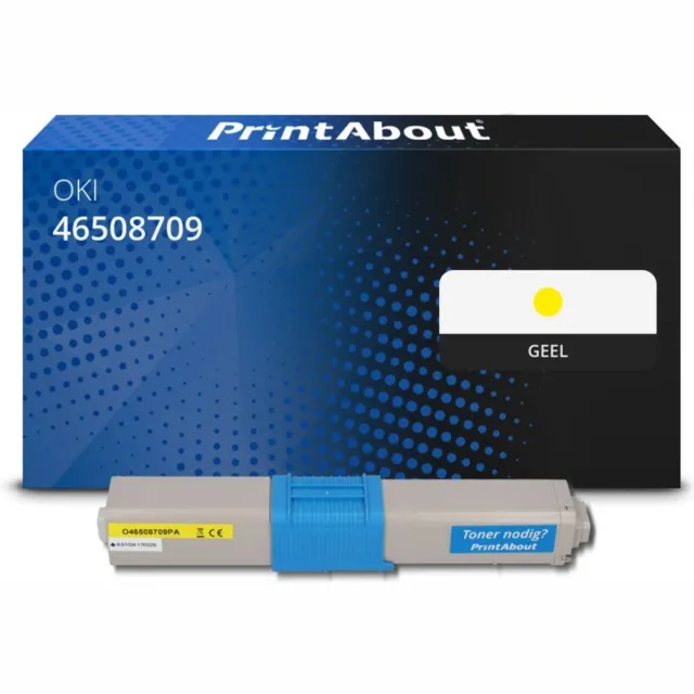 PrintAbout Huismerk OKI 46508709 Toner Geel