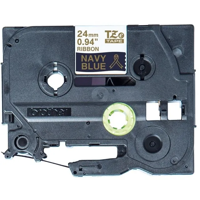 Brother Labeltape Brother P-touch TZe-RN54 24mm goud op marineblauw